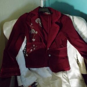 Burgundy Jean Jacket